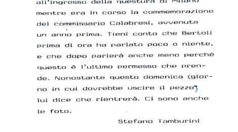 Uno scoop di 36 anni fa: la vera fatica fu "nasconderlo" fino al fatto compiuto - Stefano Tamburini